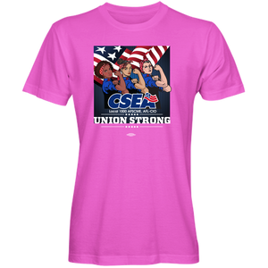 CSEA Unisex Union Strong Three Rosies T-Shirt - Fuschia